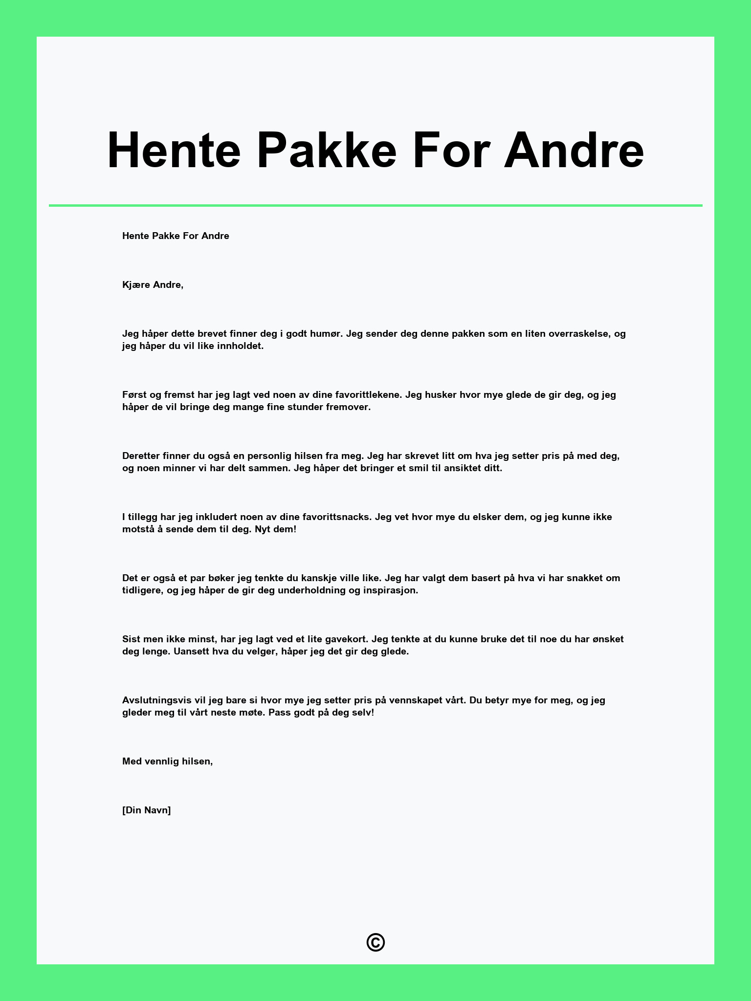 Hente Pakke For Andre